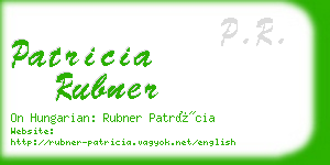 patricia rubner business card
